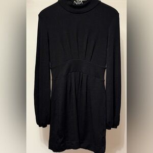 Theory Black Nina Wool Dress